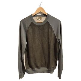 Pull Hermès en laine beige et cuir M Beige