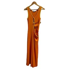 Autre Marque Kleid Christopher Esber orange T.38 Orange