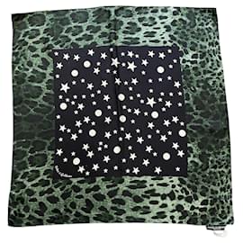 Foulard Dolce & Gabbana léopard vert Vert