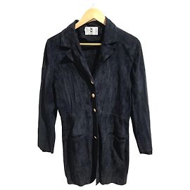Valentino Garavani Veste Valentino daim T.38 Bleu