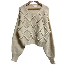 Autre Marque La boutique BonBon Popcorn Knitwear Blanc Blanc cassé