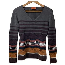Autre Marque Pull en maille en laine Missoni Marron Autre