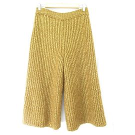 Autre Marque Calças largas de seda e mohair Drawer Outro Amarelo