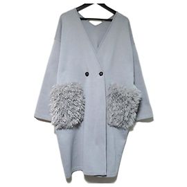 Autre Marque three dots Sponge Yarn Cardigan Brown