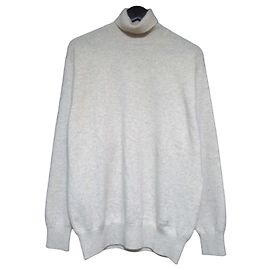 Alfred Dunhill Dunhill Sport 100% Kaschmir Rollkragen Strickpullover Beige
