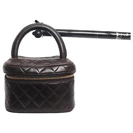 Chanel Borsa vanity vintage marrone 1991 Marrone