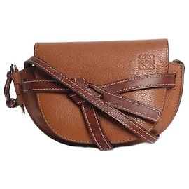 Loewe Bolsa tiracolo de couro Gate marrom Marrom
