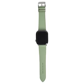 Hermès silver Apple watch Green