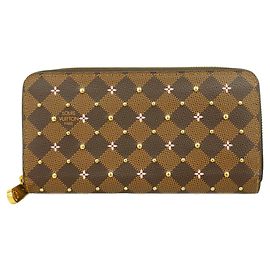 Louis Vuitton Damier Studded Zippy Wallet Pink Damier ebene