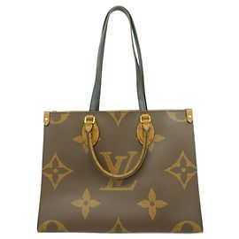 Sac cabas Louis Vuitton Monogram Giant Reverse OnTheGo MM Marron