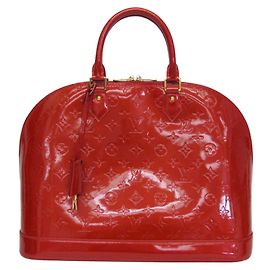Louis Vuitton Monogram Vernis Alma GM Handtasche Rot