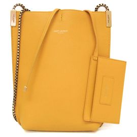 Saint Laurent Small Hobo Chain Shoulder Bag Yellow