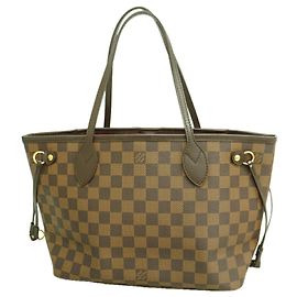 Sac cabas Louis Vuitton Damier Neverfull PM N51109 Ebene Damier ebène