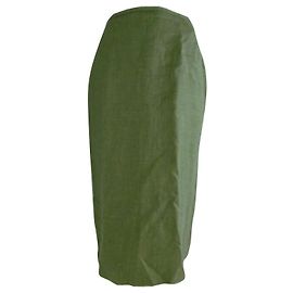 Gonna in lino da donna Jean Paul Gaultier Verde