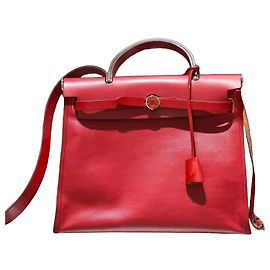 Bolsa Hermès Herbag 31 Branco Vermelho