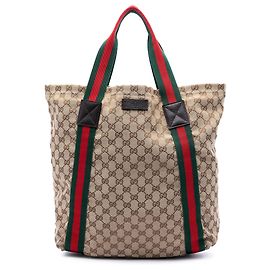 Tote Gucci Beige GG Canvas Web Beige