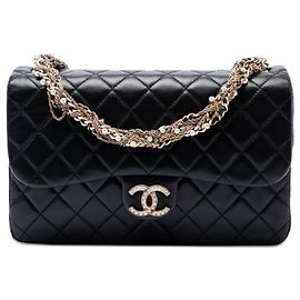 Chanel Black Medium Quilted Lambskin Westminster Pearl Flap Noir