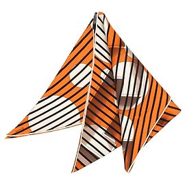 Hermès Seidentuch Orange Triangular H Au Galop Orange