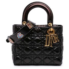Dior Black Small Crinkled Patent Cannage My ABCDior Lady Dior Noir