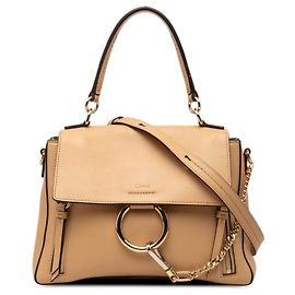 Borsa Faye Day in pelle marrone Chloé Small Marrone Caramello