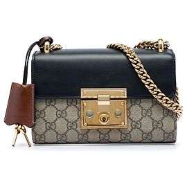 Gucci Beige Small GG Supreme Padlock Crossbody Beige
