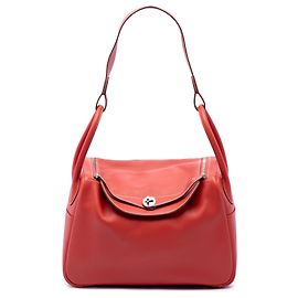 Hermès Red Swift Lindy 34 Rouge