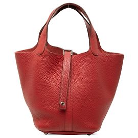 Hermès Red Clemence Picotin Lock 18 Vermelho