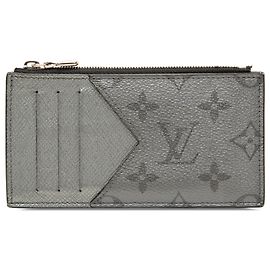 Louis Vuitton Black Monogram Eclipse Reverse Taigarama Kartenetui Schwarz