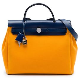 Hermès Orange Toile Herbag Zip Retourne Verso 31 Orange