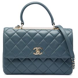 Chanel Blue Medium Lambskin Trendy CC Flap Bleu Autre
