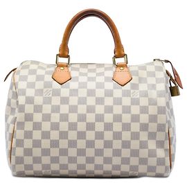 Louis Vuitton White Damier Azur Speedy 30 Blanc