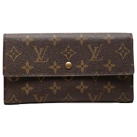 Portafoglio lungo Sarah Monogram marrone Louis Vuitton Marrone