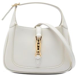 Gucci Bolsa transversal Jackie 1961 em pele de vitela branca mini Branco Cru