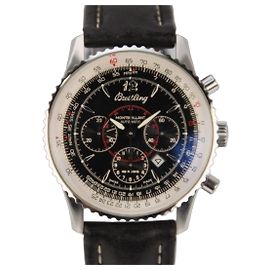 Breitling Navitimer Montbrillant A41330 Black Dial Automatic 38mm Black Silver hardware