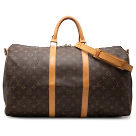Louis Vuitton Marrom Monogram Keepall Bandouliere 50 Marrom