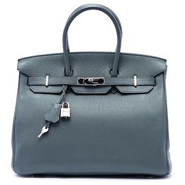 Hermès Blue Togo Birkin Retourne 35 Blu