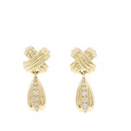 Tiffany & Co Tiffany 18K Yellow Gold Drop Earrings with Diamonds Other