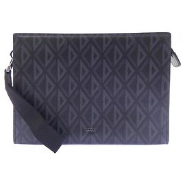 Sac à main Christian Dior Dior CD Diamond Marron Noir