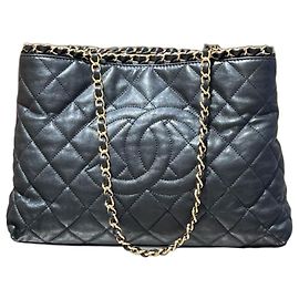 Borsa tote con catena Chanel Nero