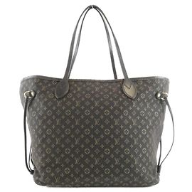 Louis Vuitton Monogram Idylle Neverfull MM Handbag Dark grey