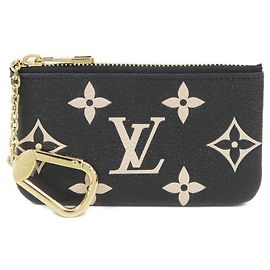 Louis Vuitton Bicolor Monogram Empreinte Coin & Key Case Black Beige