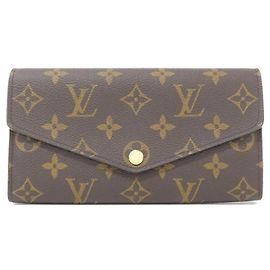 Cartera Sarah Monogram Louis Vuitton Castaño Fucsia