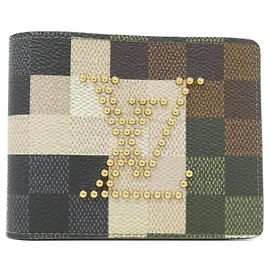 Louis Vuitton Damouflage Portefeuille Slender Verde chiaro