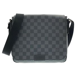 Borsa a tracolla Louis Vuitton Damier Graphite District PM Damier ebene