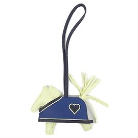 Hermès Charm per borsa Hermes Rodeo Robeo Coeur PM Blu Giallo