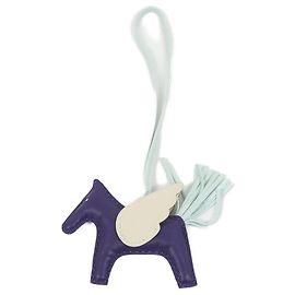 Hermès Pingente para bolsa Hermes Rodeo Pegasus Roxo Verde claro