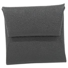 Portafoglio monete Bastia in pelle Epsom nera Hermès Nero