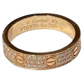 Cartier Love Ring 18K Rose Gold with Diamonds Golden
