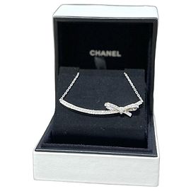 Colar curto Ruban da Chanel em ouro branco 18K com diamantes Prata Branco