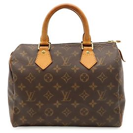 Sac à main Louis Vuitton Monogram Speedy 25 Marron